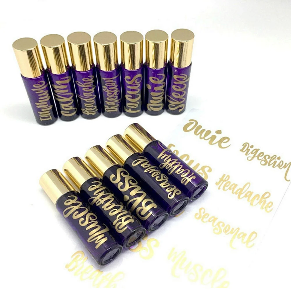 Waterproof Vinyl Sticker for Lipstick Tube Custom Printing Small Logo Round Sticker Packaging Label