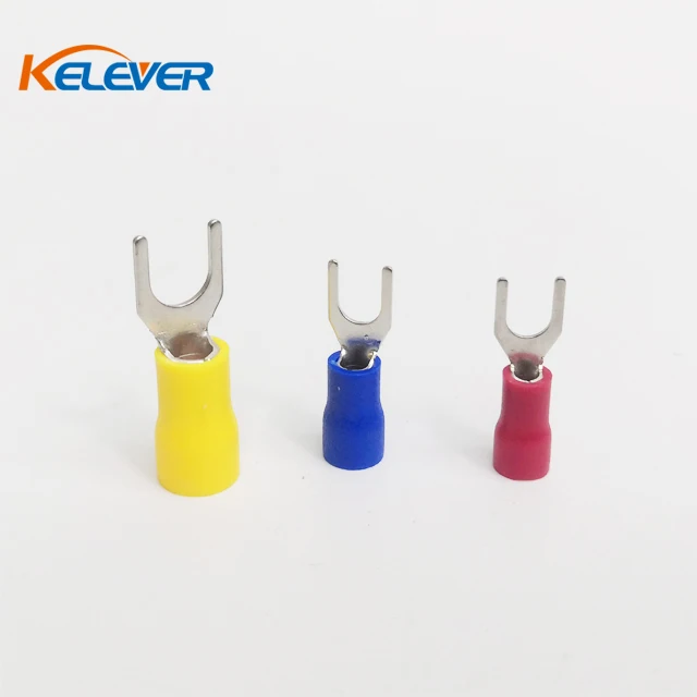 SV series copper fork insulation spade terminal u type cable lug