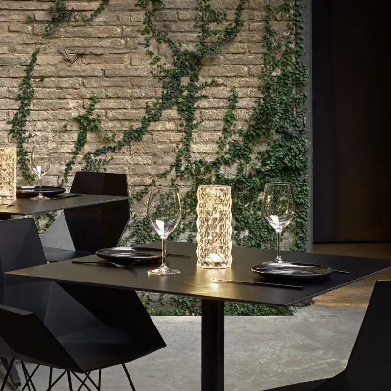 Modern Acrylic Bedroom Bedside Night Light Rose Crystal Table Lamp Living Room Decoration Lighting Table Touch Light