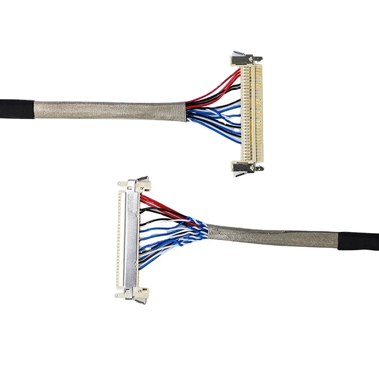 Custom Cable Lcd Led Ipex Display 20 24 36 40 41 50 51  40 pin Cable TTL I-PEX Display Screen Wiring Harness Assembly Lvds Cable