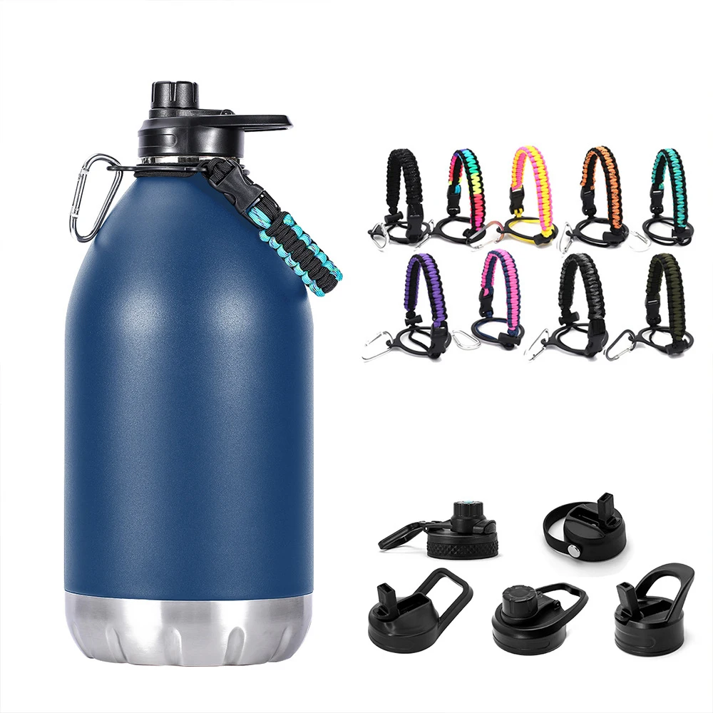 Customized 128 Oz Vacuum Insulated Water Jug One Gallon Beer Growler Stainless Steel Double Walled Insulated Water Bottle