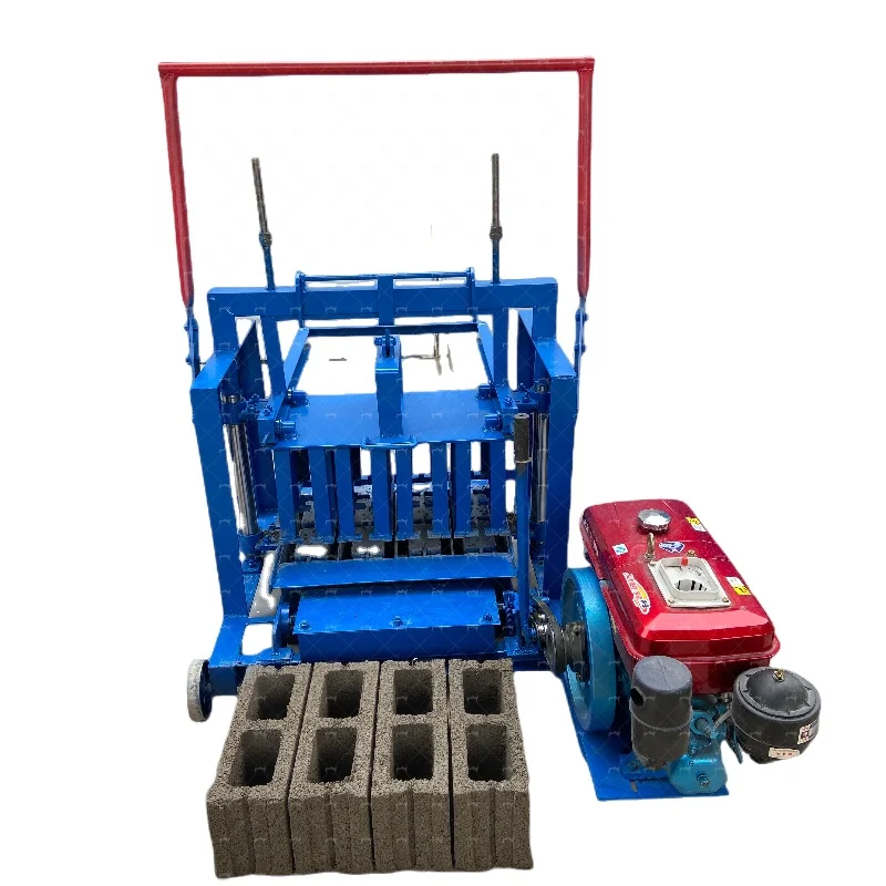 Household Bestseller BR2-45 Middle Mobile Concrete Hollow Block Brick Making Machine/Manual Diesel Brick Making Machine