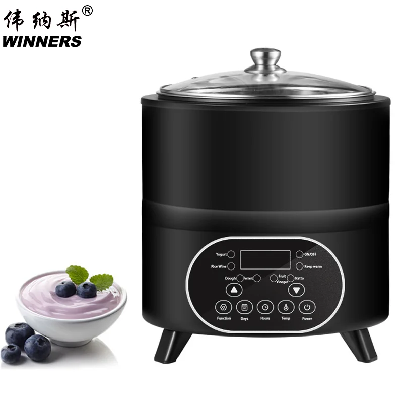 automatic digital yogurt maker machine with adjustable temperature & time control stainless steel cheese maker  with lcd display