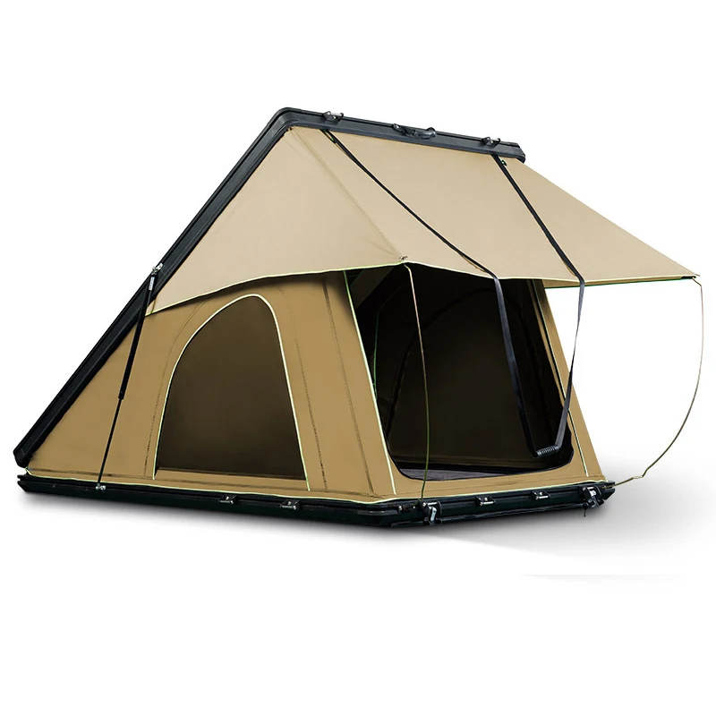 New Style Outdoor Camping Waterproof Rooftop Tent 2 Persons Suv Aluminium Alloy Hard Shell Truck Triangle Roof Top Ten