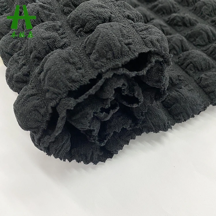 Mulinsen Textile Hot Sale Waffle Plain Dyed Woven Polyester Spandex Fabric