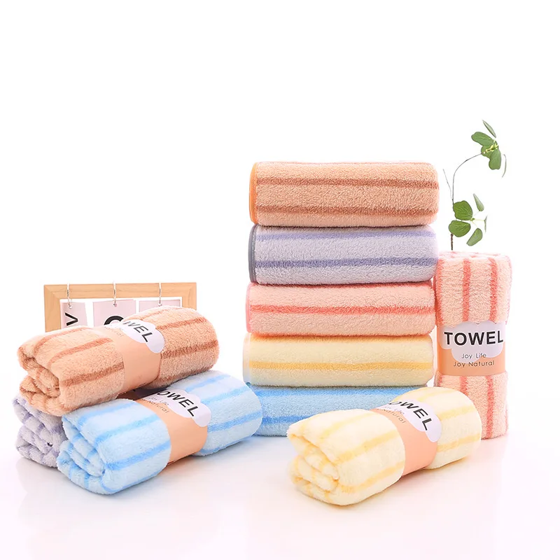 Custom LOGO ultra absorbent fast drying coral velvet towel non-stick wool can hook manufacturers direct sales