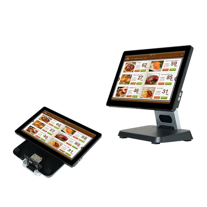 Touchscreen windows11 Foldable Pos terminal desktop 15.6' cash register smart restaurant ordering with NFC WIFI Pos systems