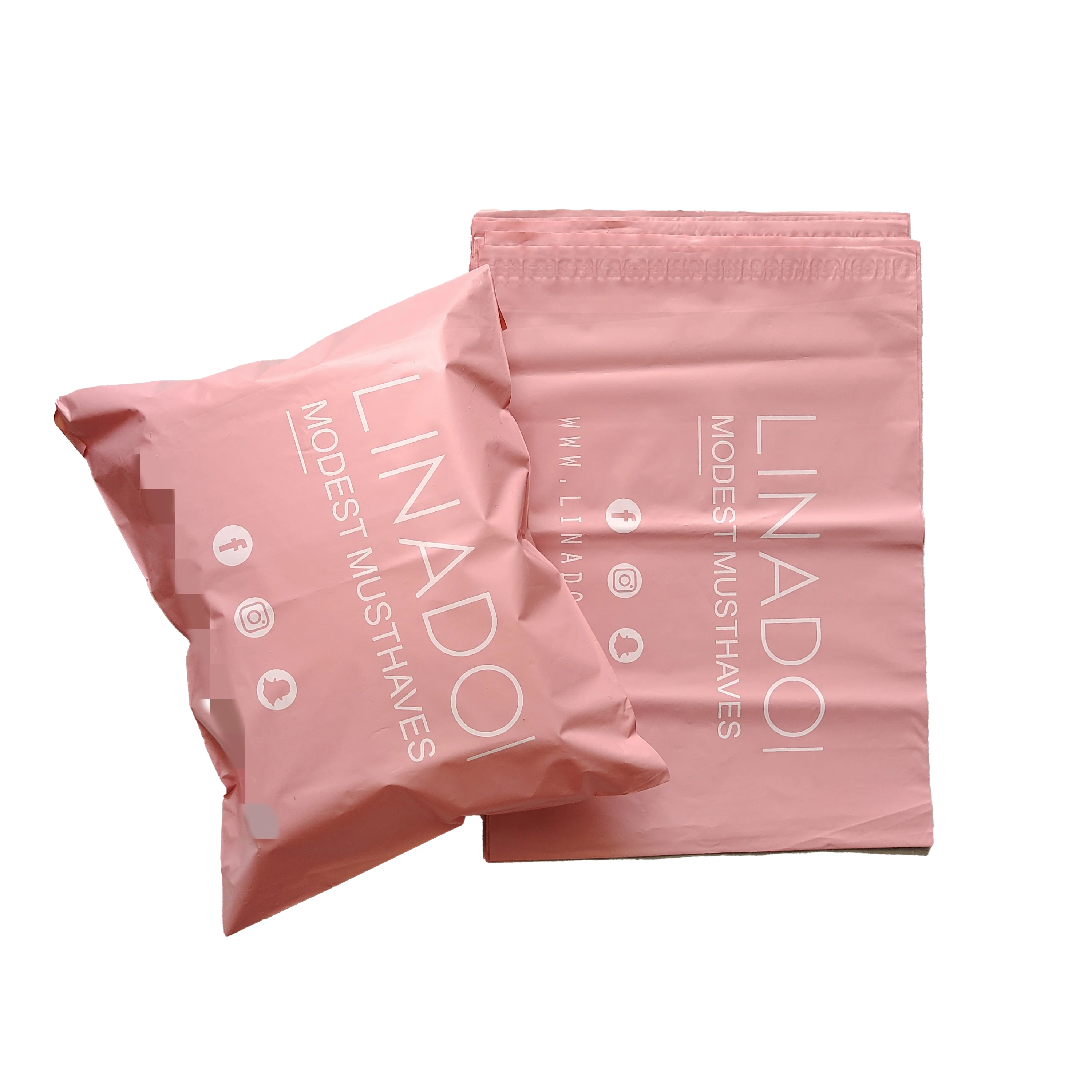 Strong adhesive pink mailer bags plastic custom mailers with logo