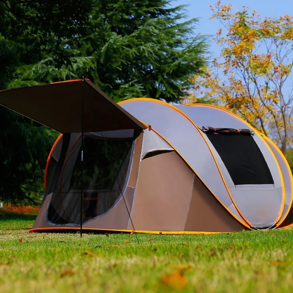 wholesale camping pop-up tent automatic easy-to-put-up tent outdoor folding portable rainproof throwing tent beach camping