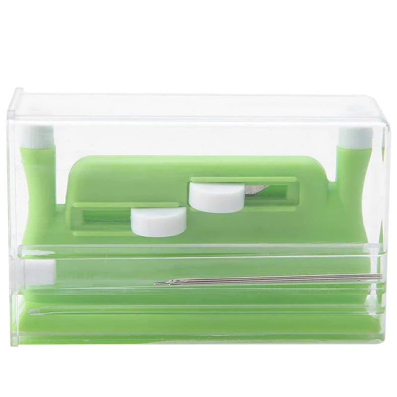 Automatic Desk Needle Threader with Case Hand Needle Threader Sewing Tools DIY Easy Thread Needle