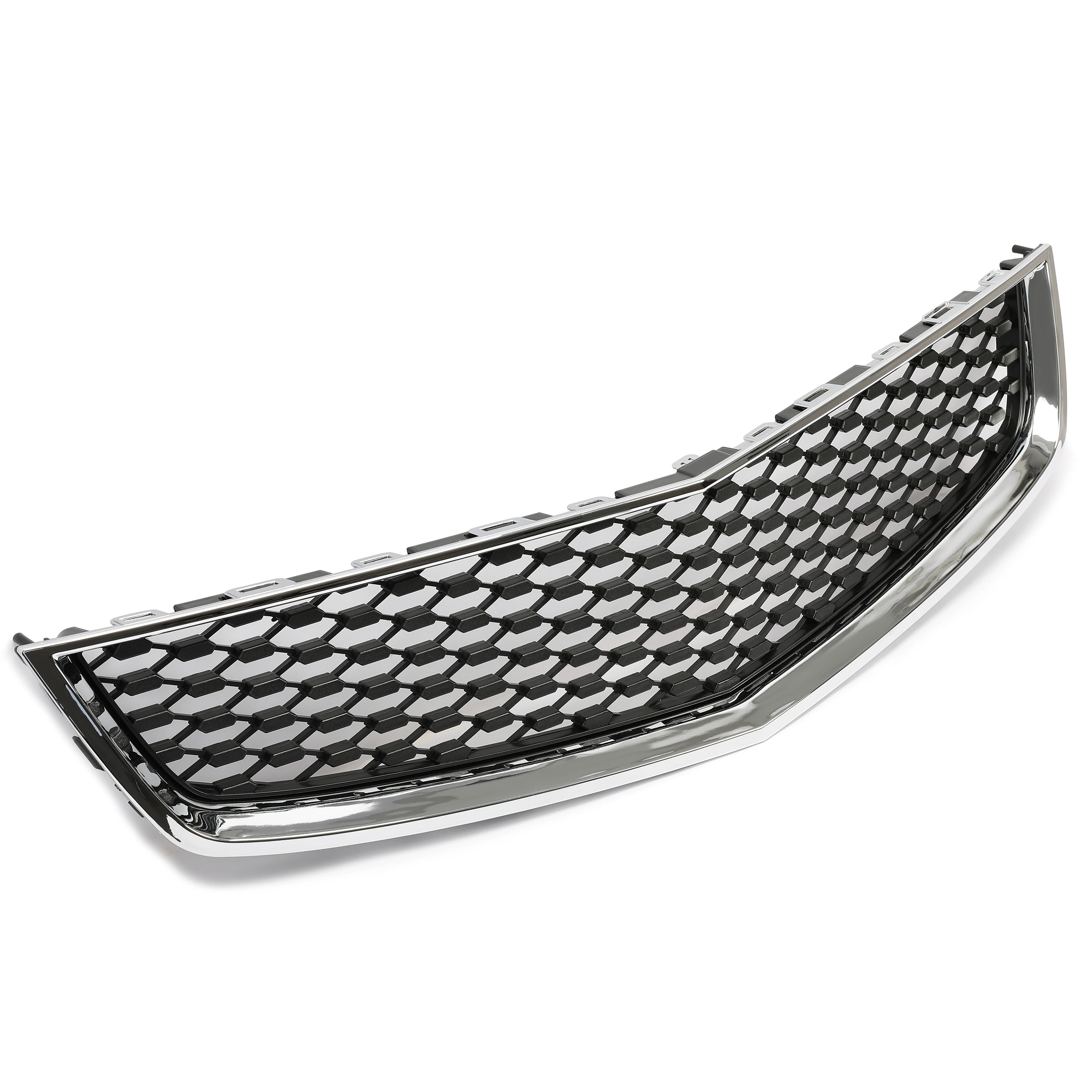 Grille For Chevrolet Equinox 2010-2015 Lower Chrome Shell w/ Black Insert