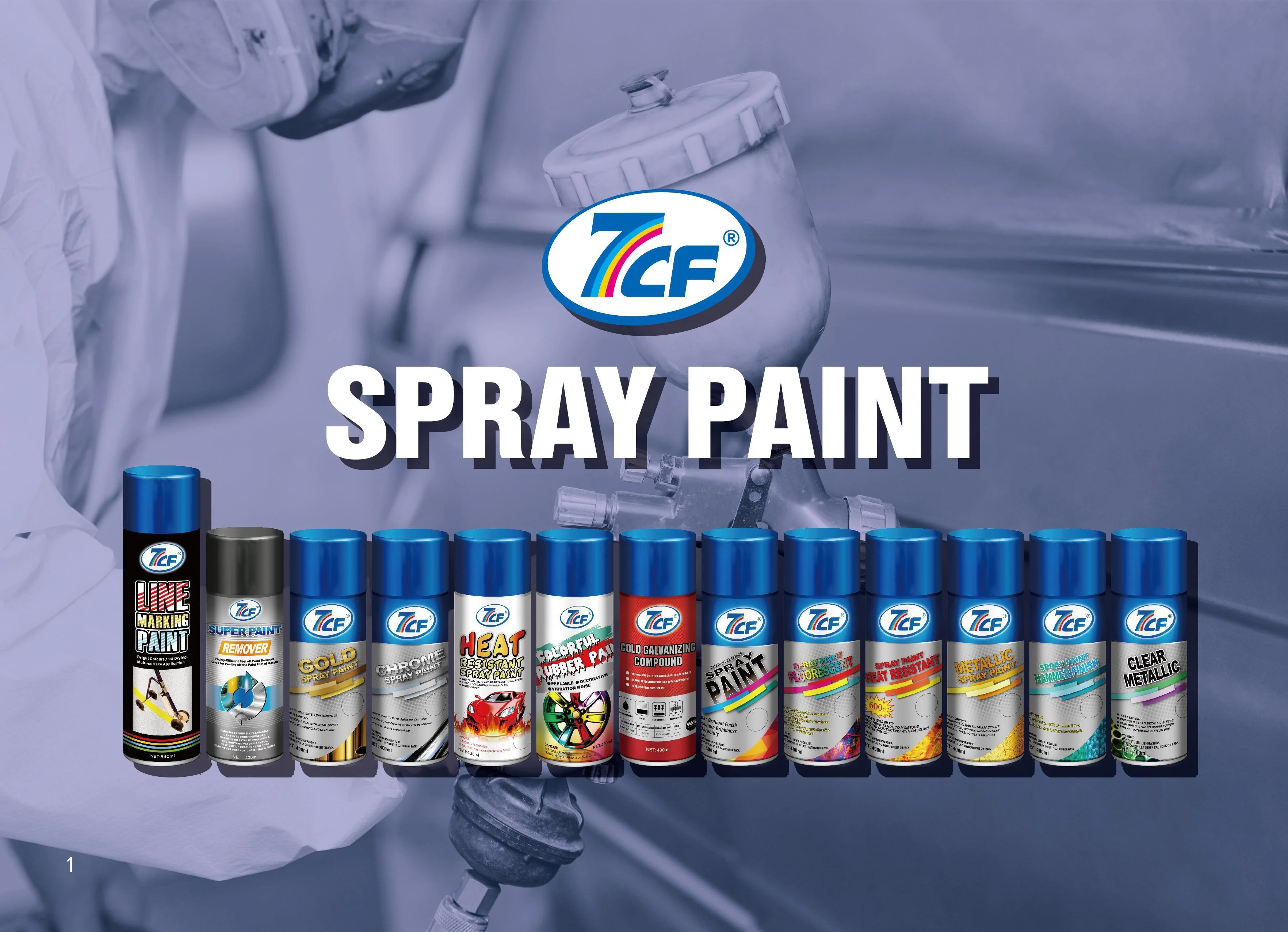 7CF Manufacturer 400ml Black High Gloss Spray Paint