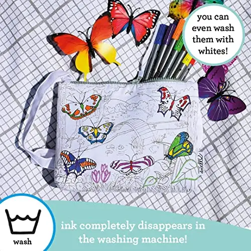 2023 New Drawing DIY Toys Ultra Washable Reusable Coloring Crossbody Bag With Washable Markers For Kids Gifts