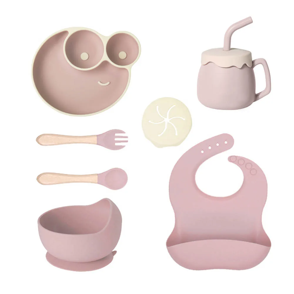 Mess Proof Baby Bib Silicone Cup With logo Plate