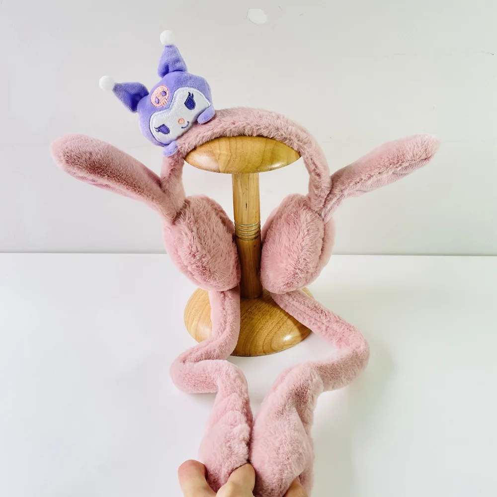 New Style Cute Melody  Pop Up Dancing Ears Windproof Hand  Pressed  Earmuff Cinnamoroll Warmer Headband Earmuffs
