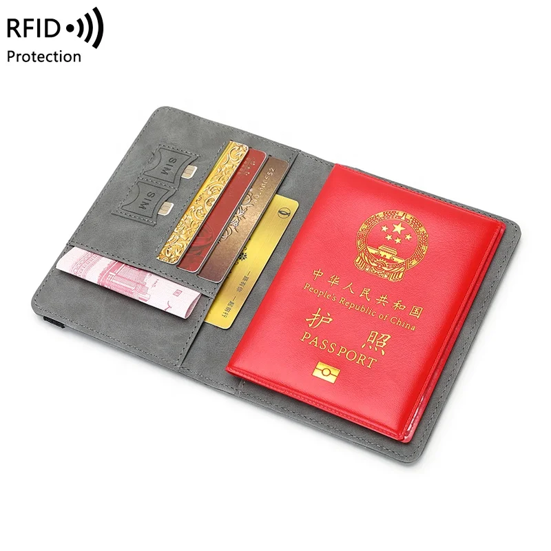 Free sample 2022 Amazon hot 4x3 Inch Vaccination Card passport protector RFID Travel Passport wallet and Vaccine Card Holder