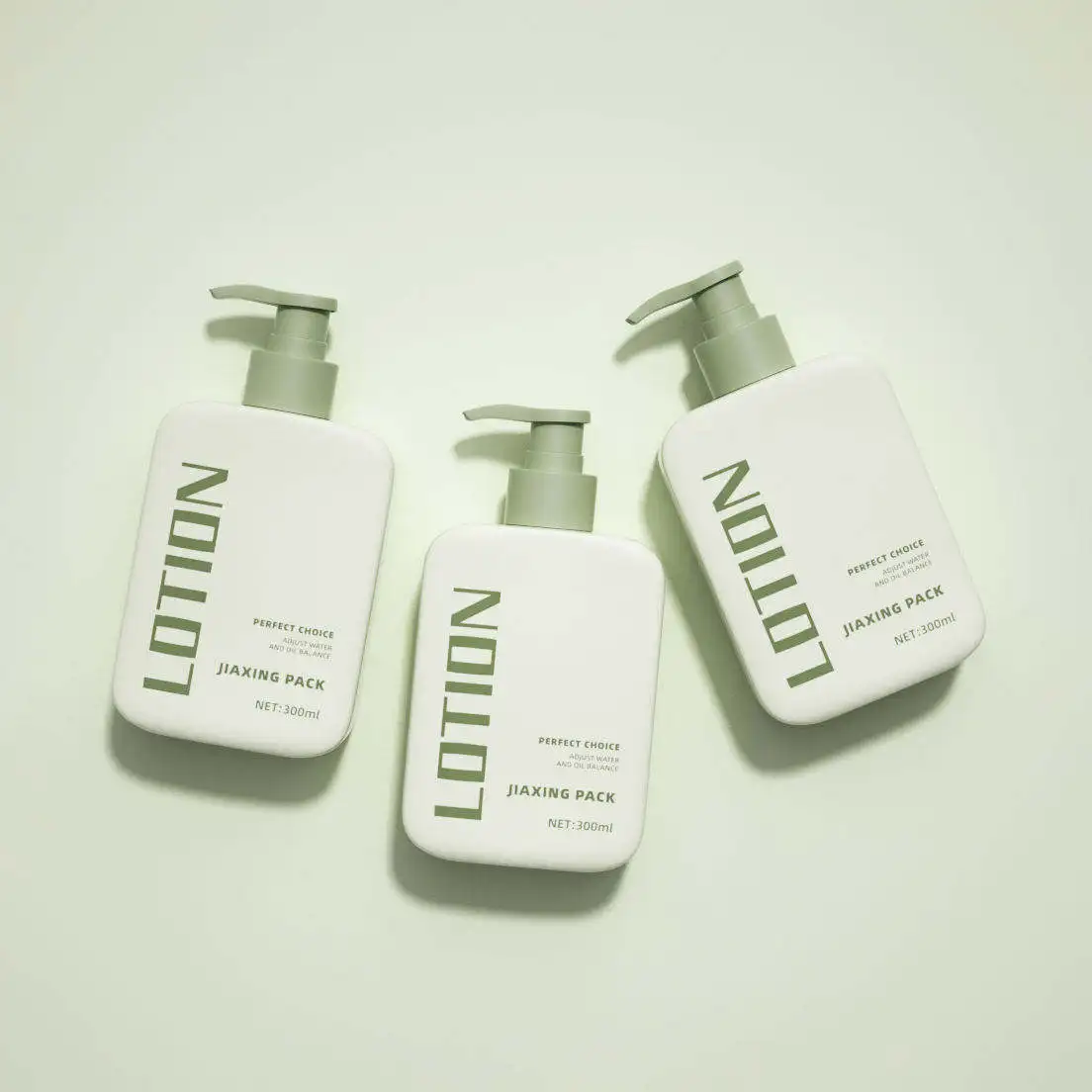 Plastic Cosmetic Packaging Bottle for Shampoo Flat Shape Cosmetic Lotion Foam Pump Plastic Bottle 300ml