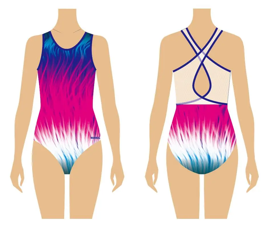 New Arrival Training Dancewear Little Girl High Cut printed free design Leotard Overall