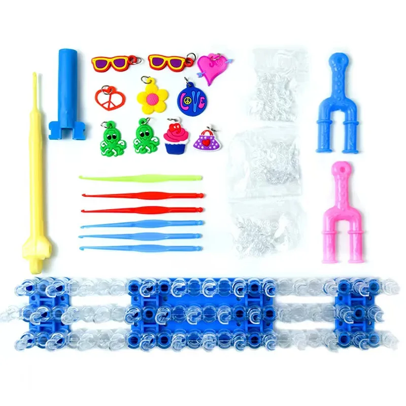 4400+Rubber Band Bracelet Kit with a Metal Crochet Hook,Loom Bands Kit with Accessories for Girls & Boys