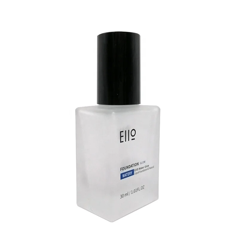Luxury Custom Logo EDM Trending Foundation 30ml Frosted Glass Bottle Empty Glass Press Pump Head Foundation Bottle