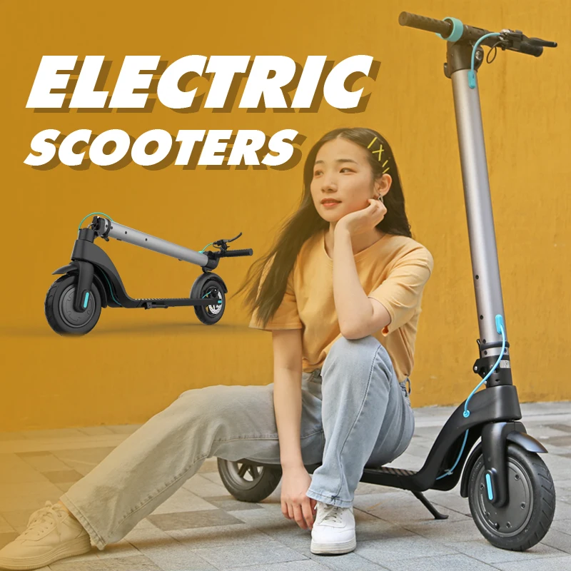 EU/US  Warehouse Detachable Battery 10 Inch Electronic Scooter 36V/5Ah 350W Triple Brake System Portable Folding Scooter HX X7