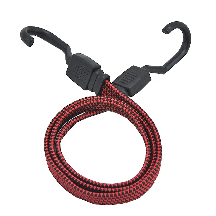 36'flat strap bungee cords Wholesale Wide Rubber Loop Bungee Cord Elastic auto tow rope With Hook