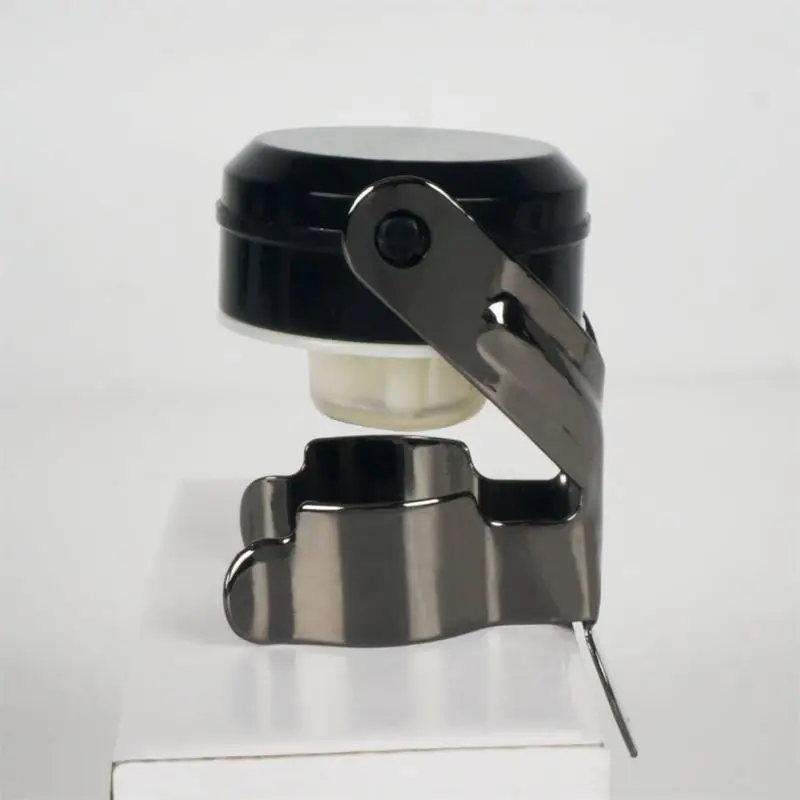 Stainless Steel Champagne Stopper Cork Sparkling Wine Bottle Plug Sealer Push-type Inflatable Champagne Plug Cap Bottle Opener