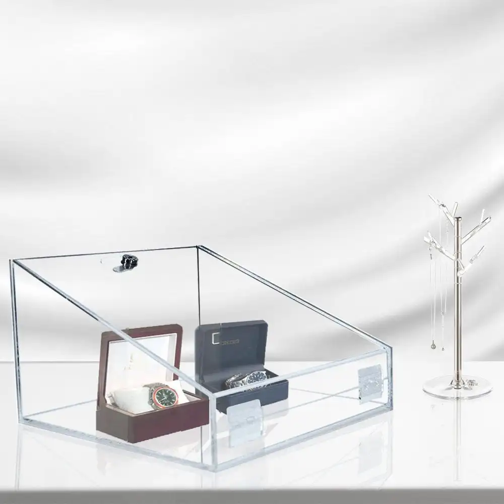Clear Tabletop Lockable Acrylic Display Case