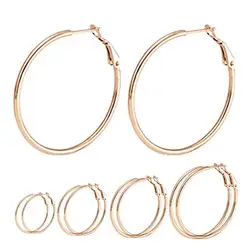 Chinese Most Popular Earrings Fashion Popular Exaggerated Punk Wind Circle Hoops Earrings Women Gold Big Round Earring Hoop