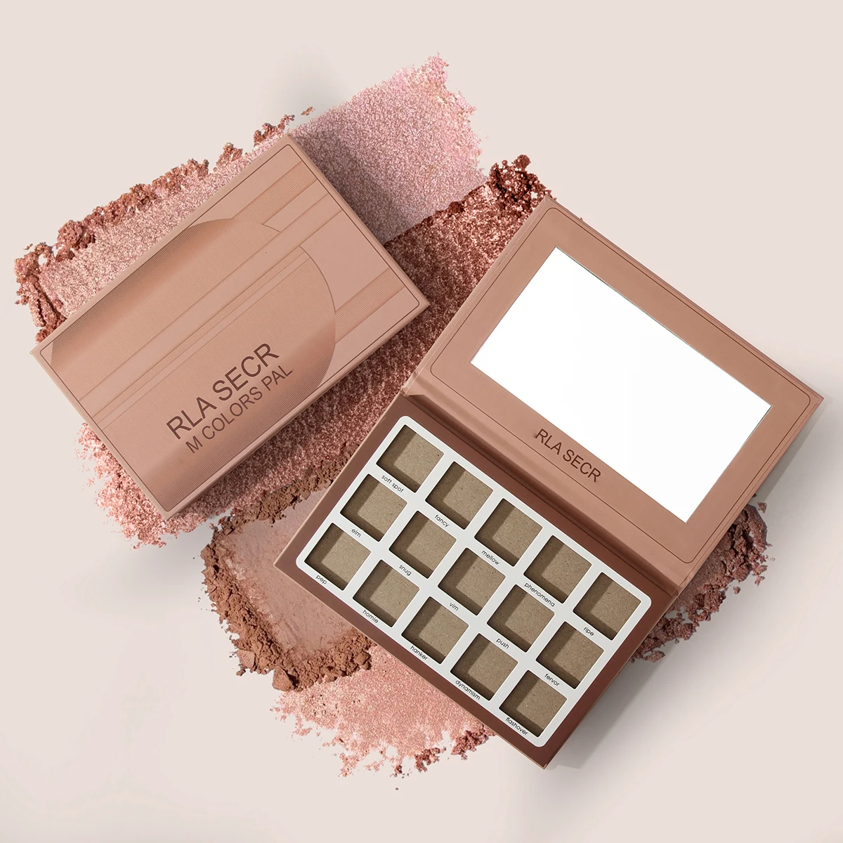 Роскошная косметическая упаковка бамбуковая Магнитная косметическая упаковка Органическая палитра теней для век