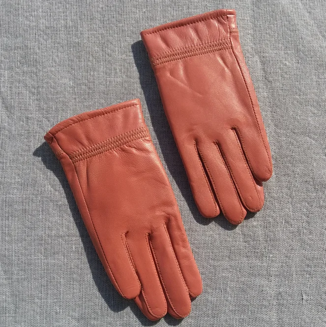 ZF1022 Winter Warm Kids Sheepskin Leather Driving Horse Riding Children Gloves