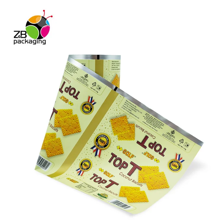 Moisture-proof food plastic printing composite roll Metallized Film for potato chips snack biscuit flavor candy coffee