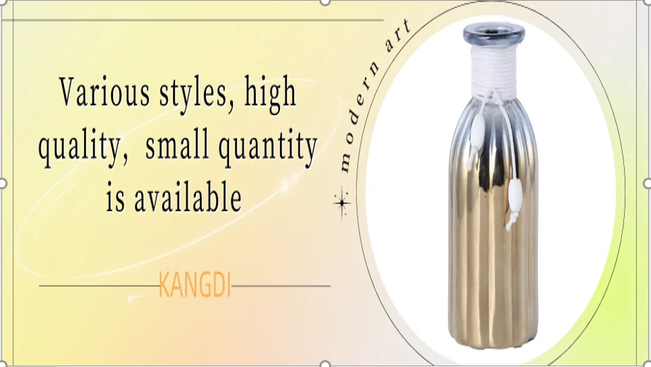 Plated gold silver hemp Rope decoration glass vases for home decor