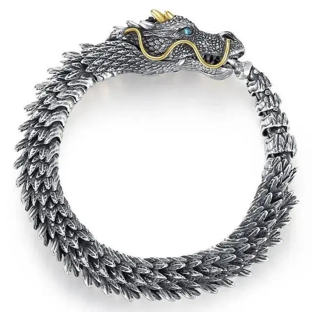 SL2123 Dragon Bracelet Trendy Vintage Jewelry Bracciale da uomo fatto a mano con drago retro Gioielli vintage di tendenza