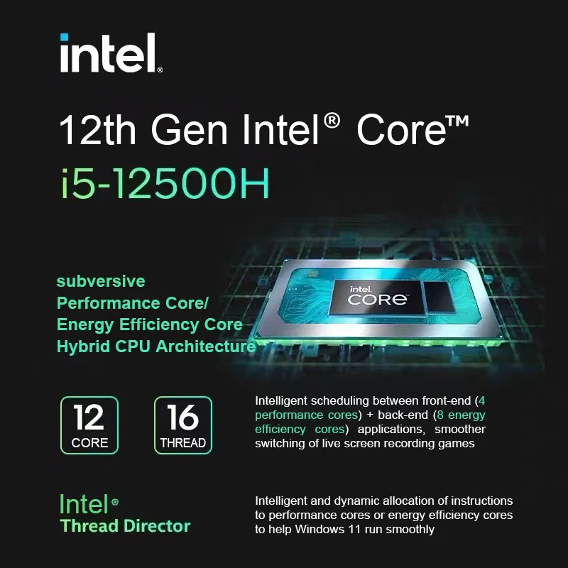 High Specification Laptop Core 14 inch/12 Core In tel I5-12500H/16G/512G Solid State/Resolution 1920*1080 Netbook Gaming Laptop