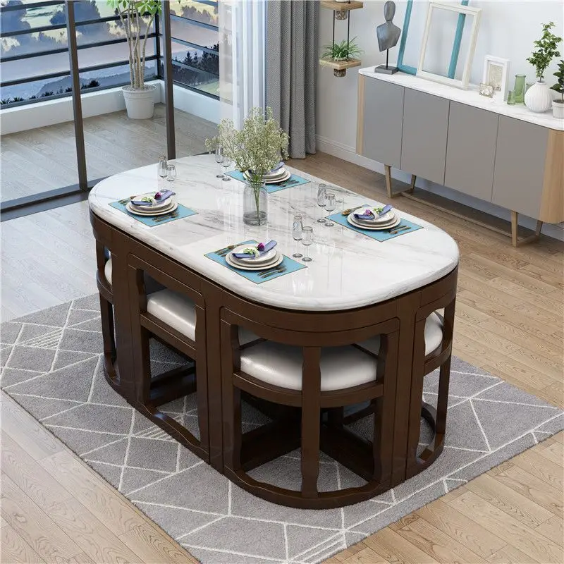 HANYEE Light Luxury Large Solid Wood Dining Table Beautiful Dressing Table for Dining Room Kitchen Living Room or Outdoor Use