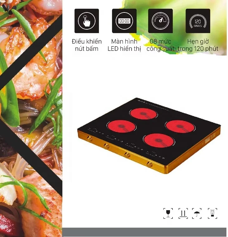 Fashion wholesale price induction cooker 4 burners infrared cooker household multi-functional electric ceramic heaters 220V