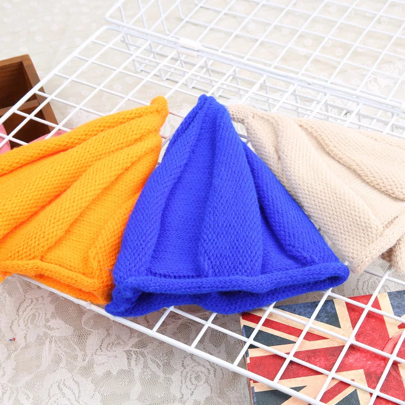 New Style infant baby knitted Wool Hat Boys and Girls Autumn Windmill Pointed Hat