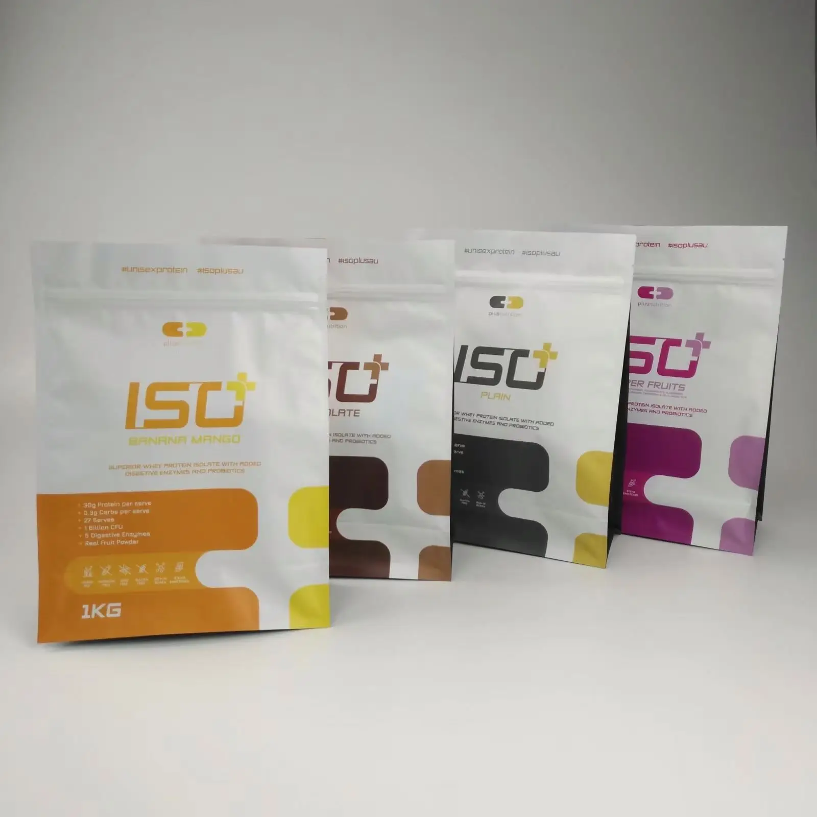 Customized Environmental Zipper Ziplock Bag Flat Bottom Window Plastic Food Packaging Bag Octagonal Sealing Bag