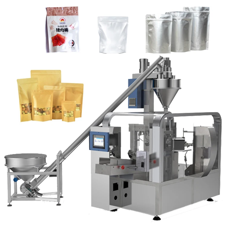 Automatic Stand Up Pouch Ground Cocoa Matcha Milk Tea Coffee Powder Packing Machine