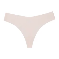 No Show V Design Tanga Invisible Ice Silk Thong G-String Bikini Calcinhas Confortavel Lingerie Women Seamless Panties