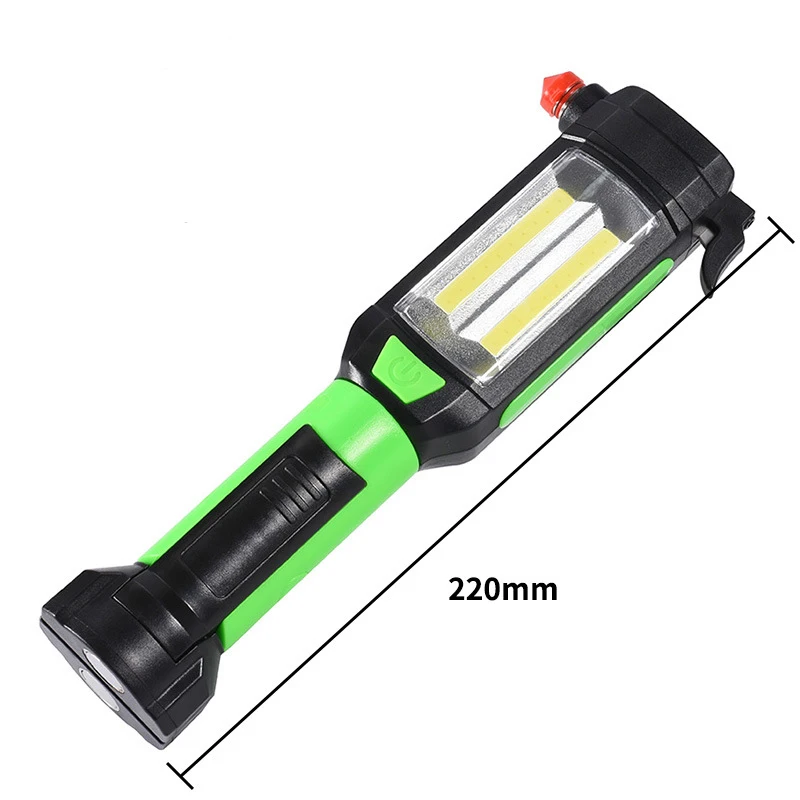 Multi-tool Emergency Magnet Work Light 300lm Handheld Car Safety Glass Hammer with Working Flashlight