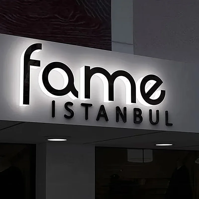 Metal Business Sign 3D 3D Design Personalized Signage Custom 3D Outdoor Logo Backlit Sign