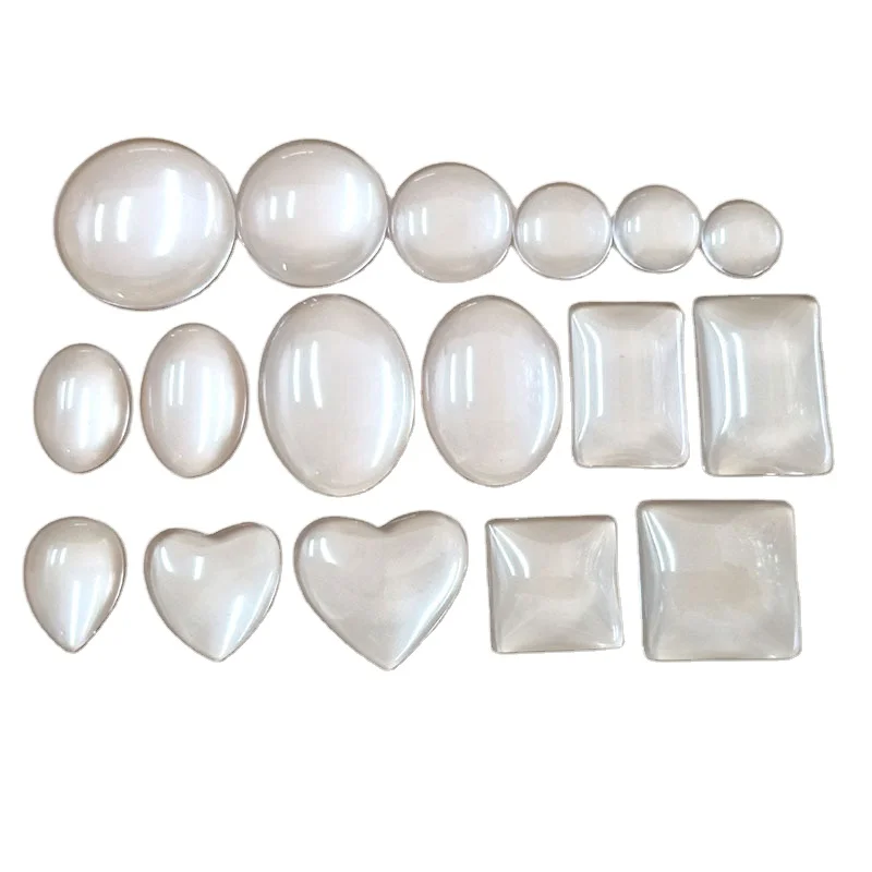Bulk Transparent Clear Rectangle Glass Cabochons for Blank Settings