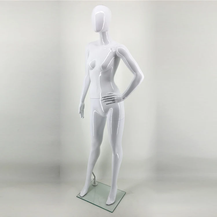 Wholesale full body mannequins type and adults age group plastic glossy white mannequin