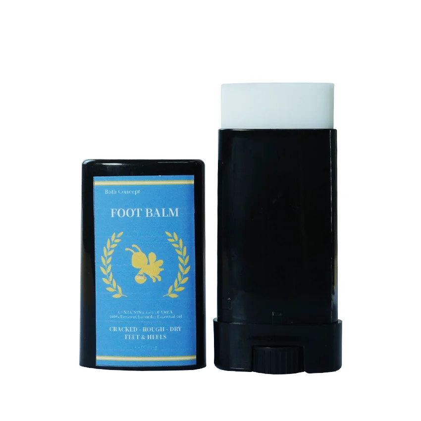 BSCI GMPC Factory OEM Custom Heel Balm Hydrate Soften Natural 25% Urea Epsom Salt Coconut Oil Organic Mini Vegan Foot Stick Balm