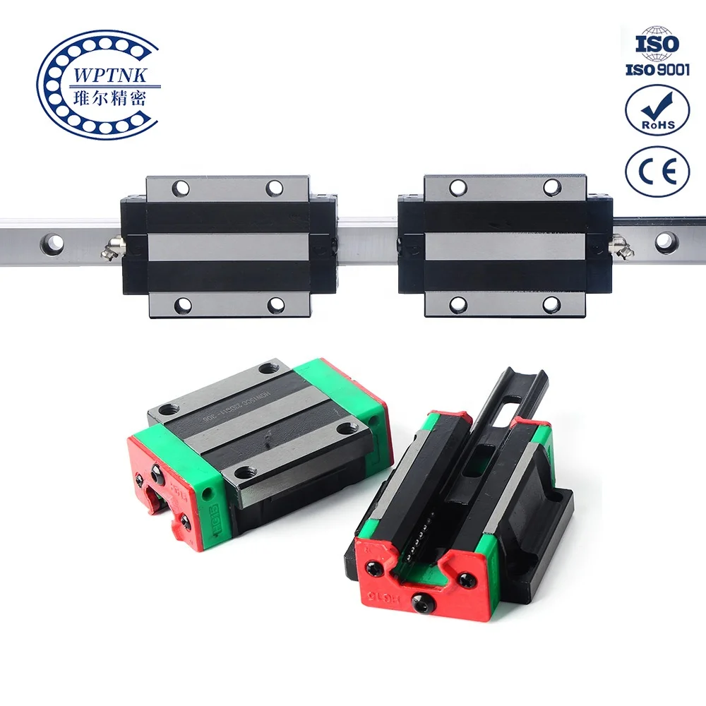 China High Speed HGW25 HGH25 HGR25 2000mm Guideway Rail CNC Spare Parts 25mm HGW25HC Flange Block HG25 Heavy Duty Linear Guide