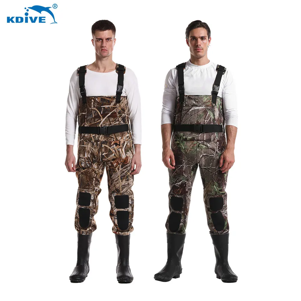 Высококачественный мужской водонепроницаемый Камуфляжный неопреновый охотничий Камуфляжный нагрудник KDIVE для ловли нахлыстом