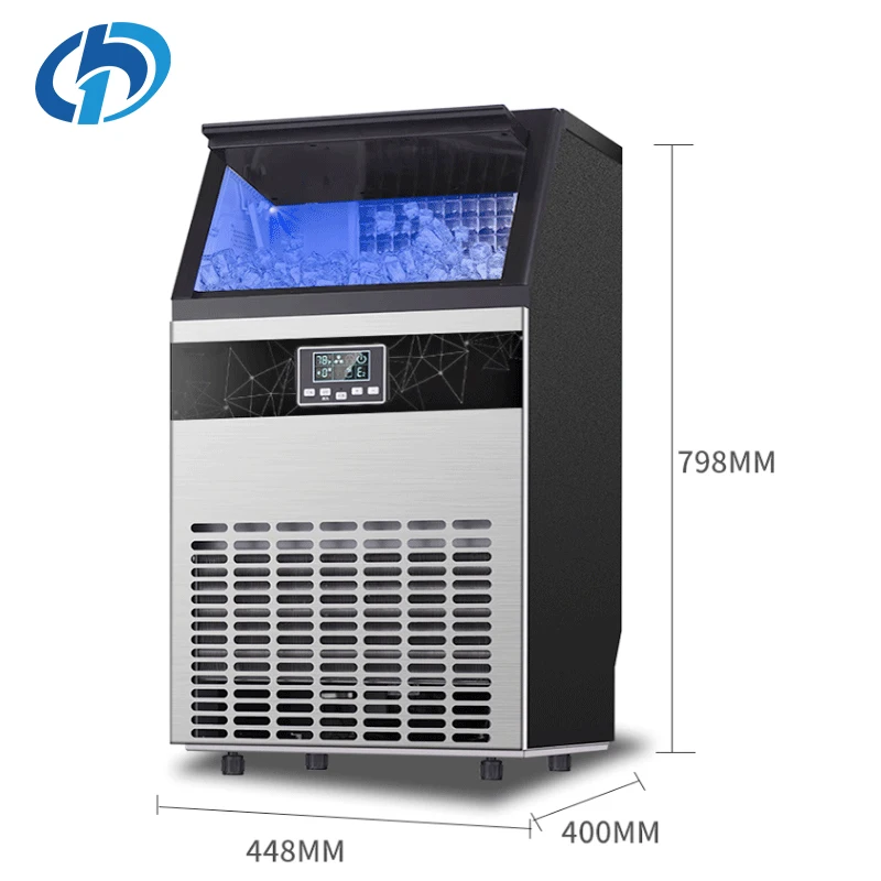 Stainless Steel 100kg Commercial Ice Maker Machine Price Ice Cube Making Machine Ice Making Machine For Business Home Use