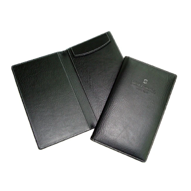 Customized Silk screen print leather restaurant bill holder